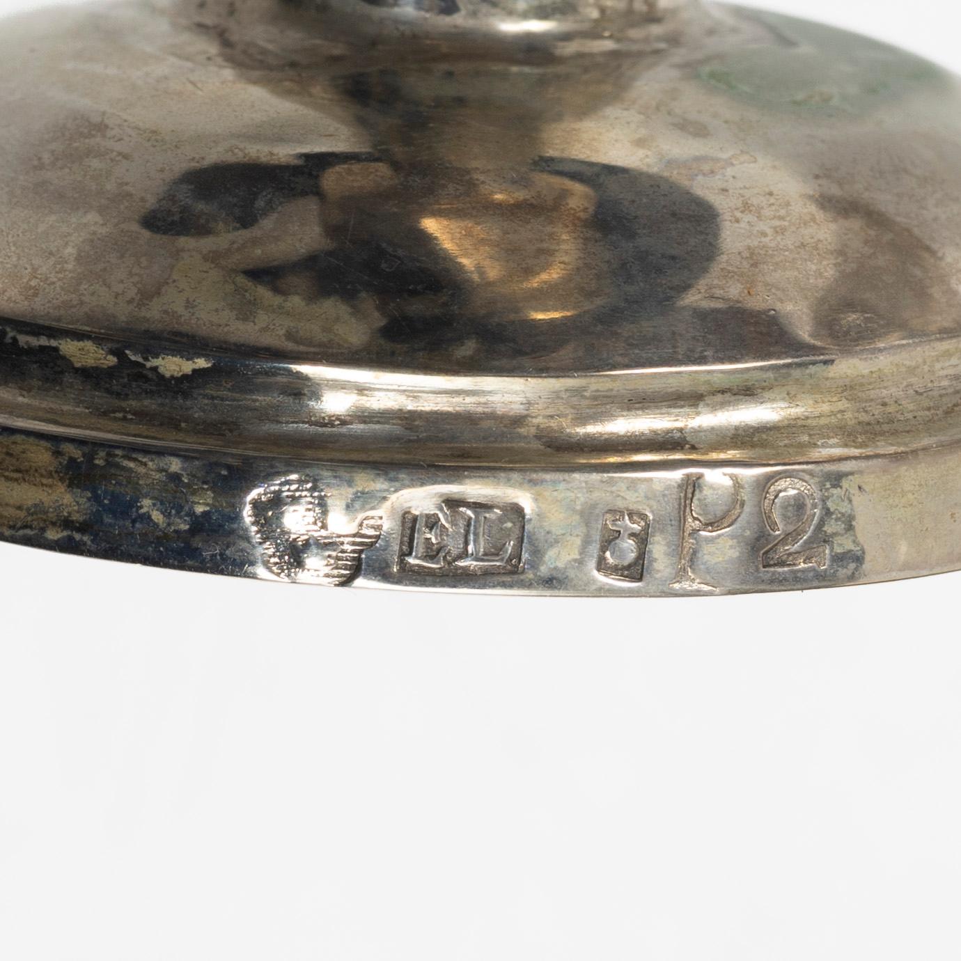 A Swedish silver beaker and cup, 18th century.