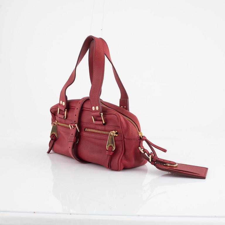 Mulberry, a red leather bag.