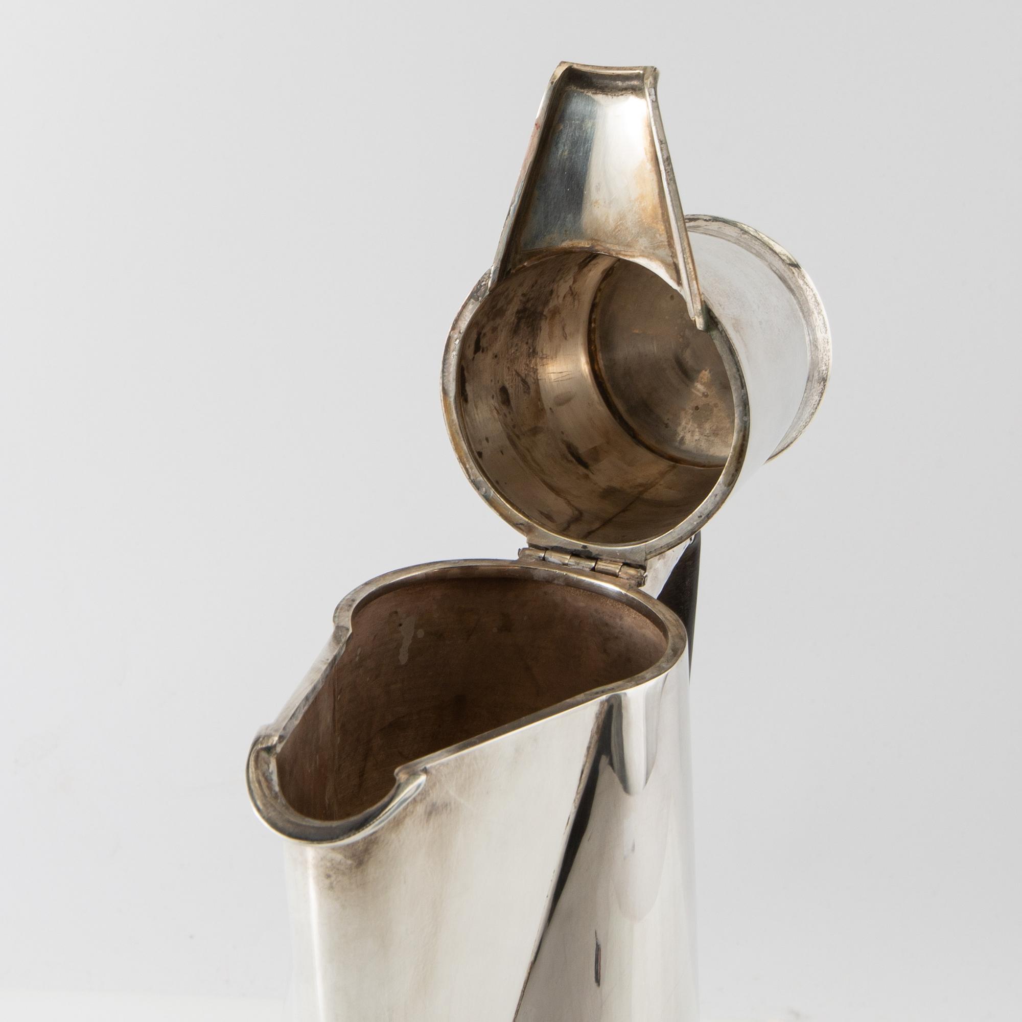 Bertil Berggren Askenström, kanna, silver, Stockholm, 1977.