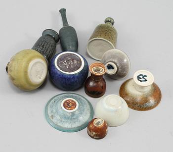 MINIATYRER, 11 st, bla Carl-Harry Stålhane, Rörstrand, 1900-talets andra hälft.