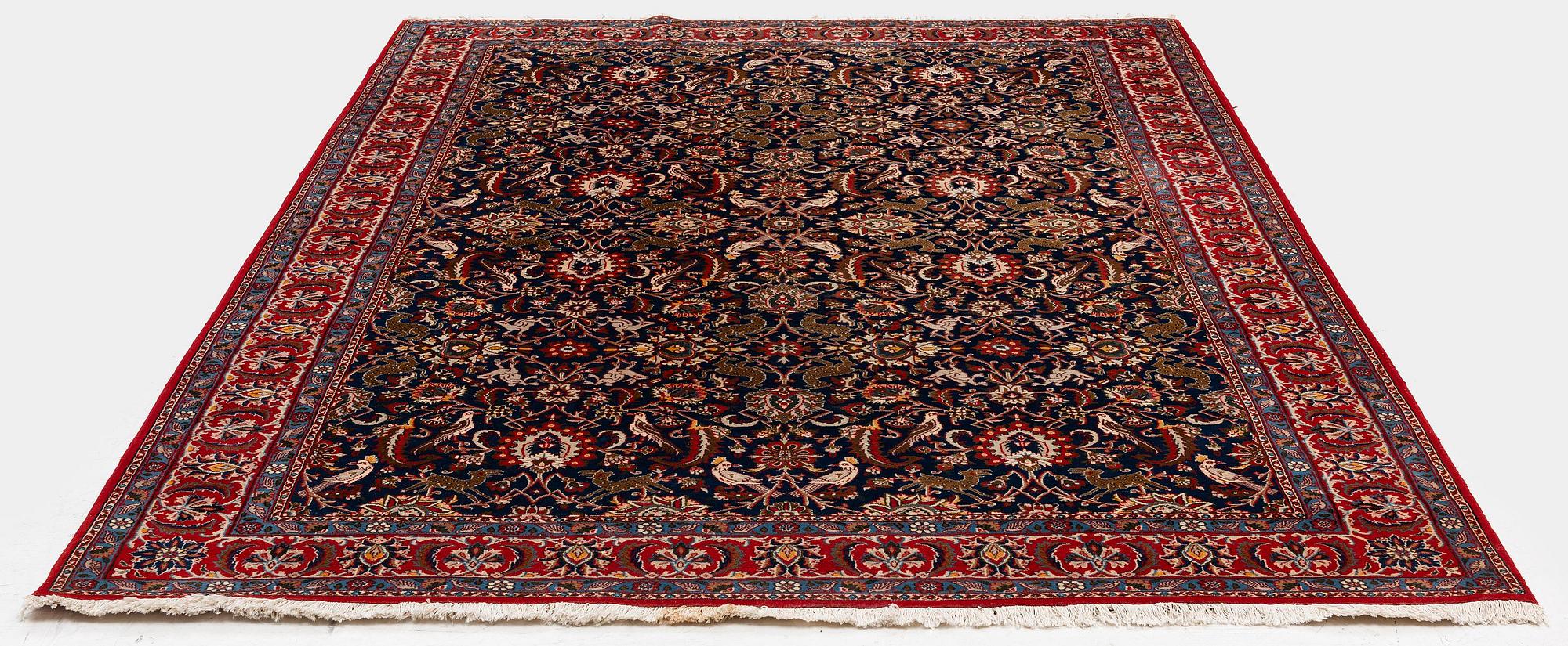 Carpet, semi-antique Ghom / Veramin, approx. 312 x 210 cm.
