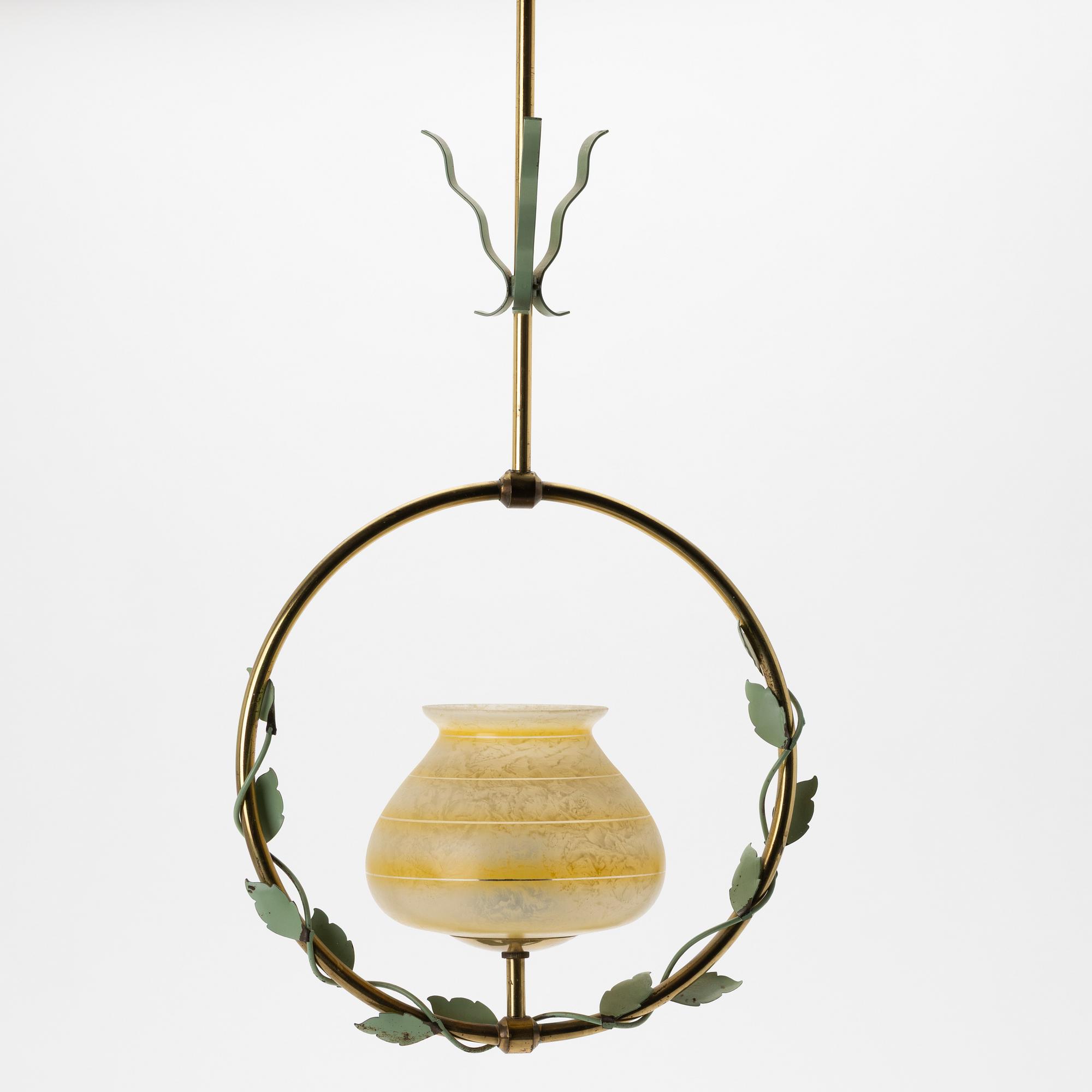 Ceiling lamp, Nybro Armaturfabrik, model 34, mid-20th century.