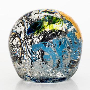 Sini Majuri, unique, glass sculpture "When the Northern Lights Were Visible During the Day" signed 2023.