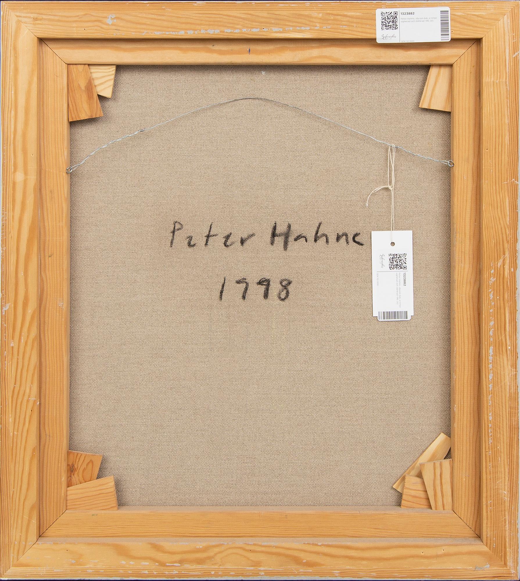 Peter Hahne, olja på duk, a tergo signerad och daterad -98.