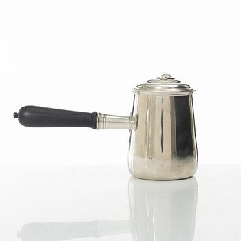 A silver chocolate pot, marks of Abraham IV Drentwett, Augsburg 1757-1759.