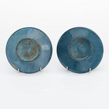 Alfred William Finch, a pair of saucers from around year 1900, Iris Finland.