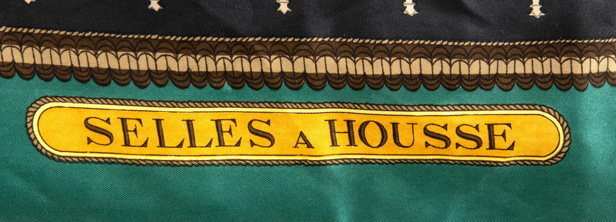 Hermès, scarf "Selles a Housse".