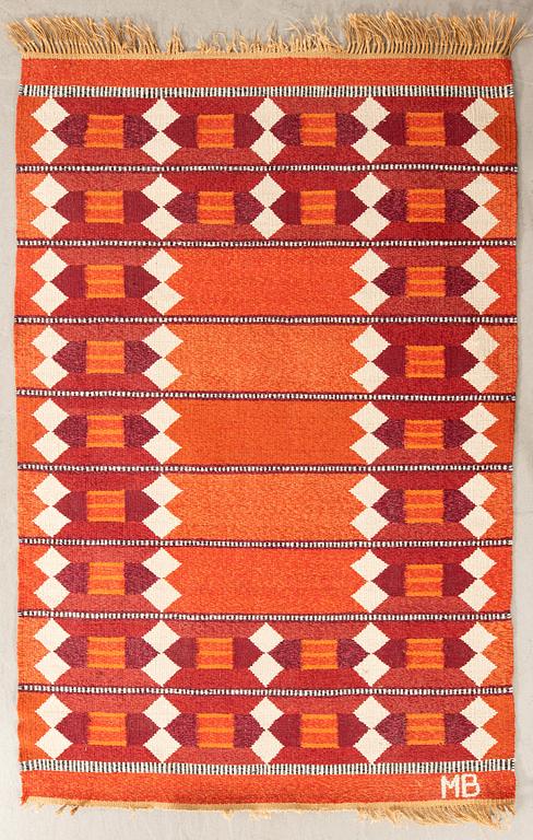 Matta rölakan signerad MB ca 196x136 cm.