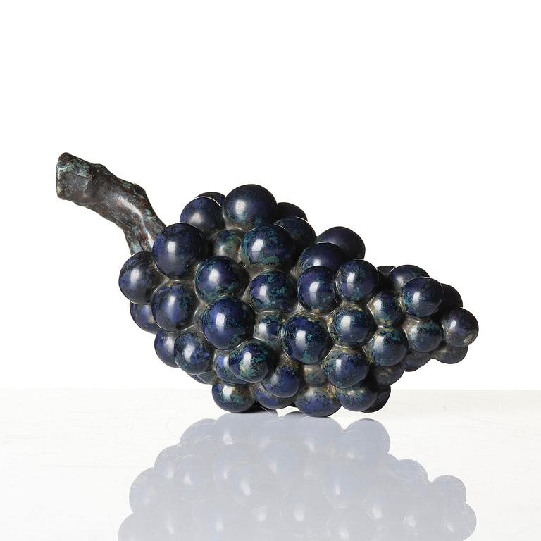 Hans Hedberg, a faience sculpture of a bunch of grapes, Biot, France.