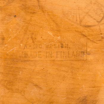 ALVAR AALTO, An early 1930s side table, marked "Aalto Design Made in Finland".