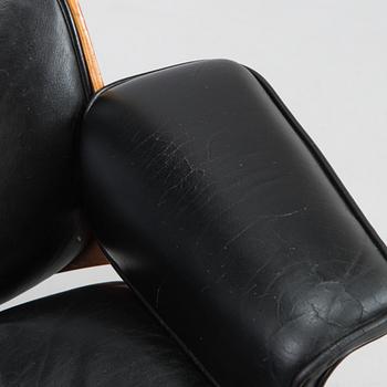 Charles and Ray Eames, a 1960s 'Lounge chair' and stool for Herman Miller.
