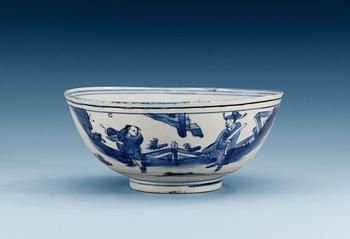 1692. A blue and white bowl, Ming dynasty, 17th Century with Chenghua´s mark.