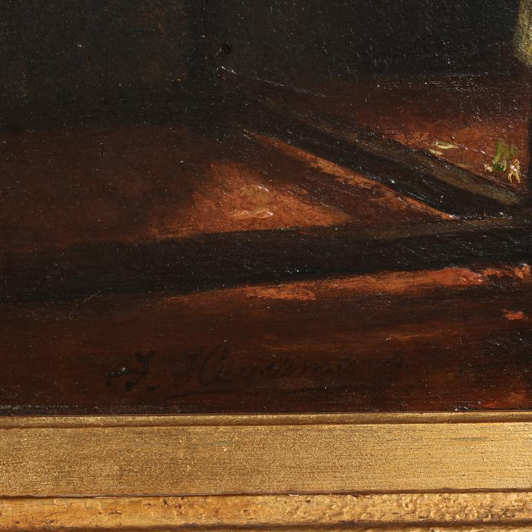 JEAN-ARNOLD HEYERMANS, olja på pannå, signerad.