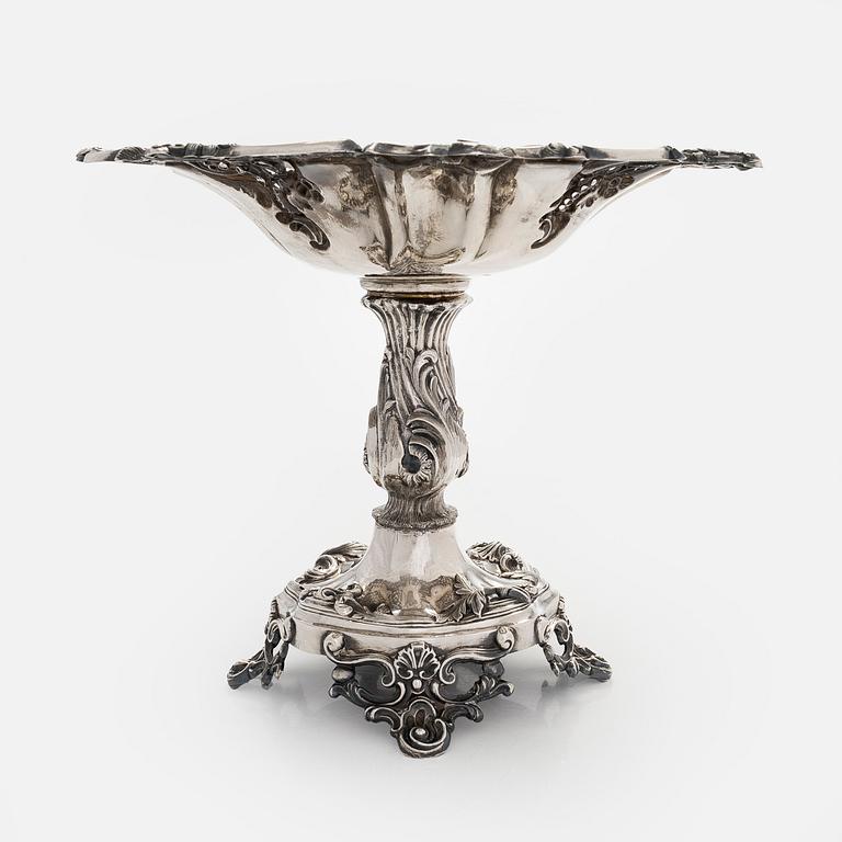 A neo-Rococo silver centrepiece bowl, Gustav Möllenborg Feron, Stockholm  1854.