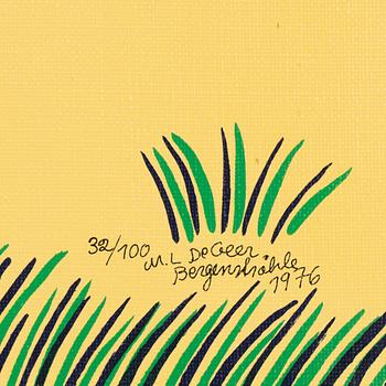 Marie-Louise Ekman, silkscreen on canvas, signed, numbered 32/100 and dated 1976.