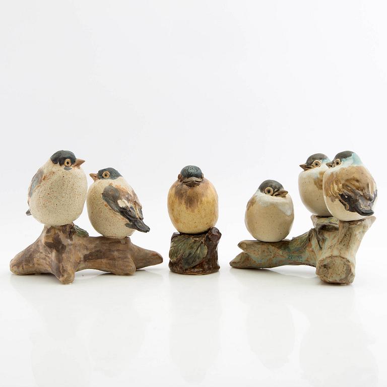 Gunnar Hansson, figuriner 3 st Fåglar.