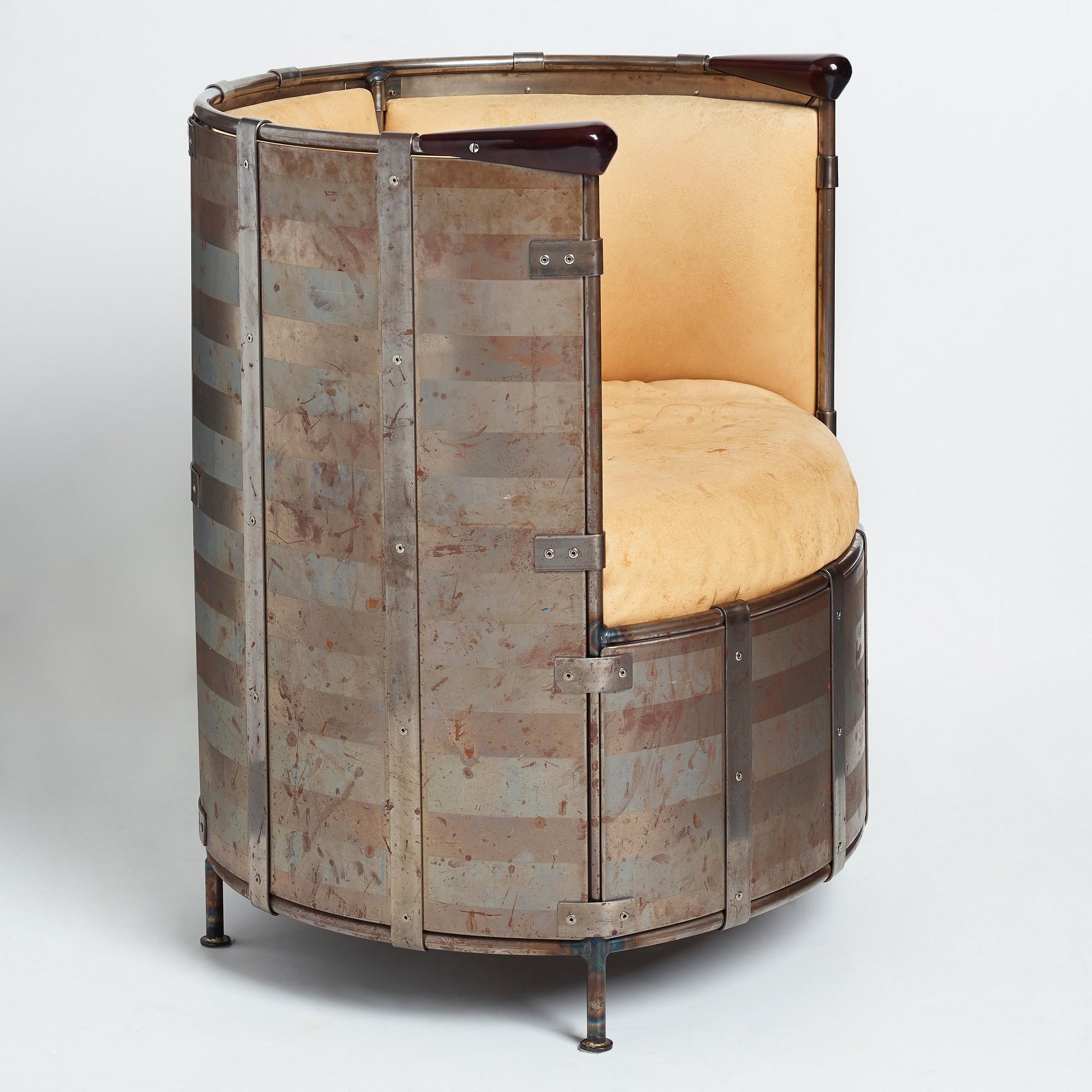 Mats Theselius, an easy chair, "Älgskinnsfåtöljen", Källemo, Sweden post 1991.