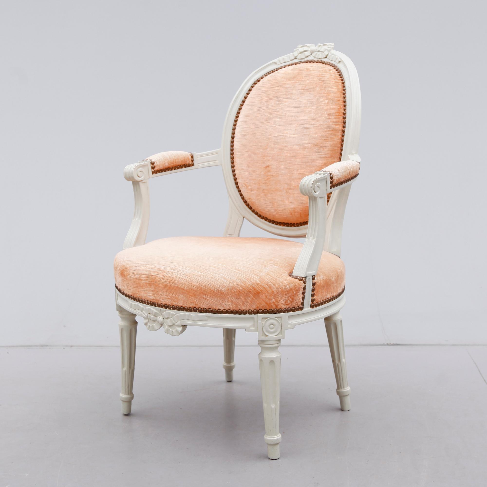 KARMSTOL, gustaviansk, 1700-tal.