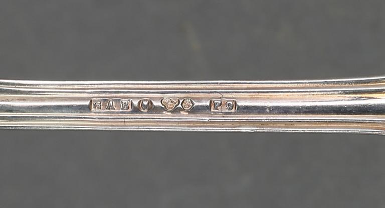 PARTI SILVER, delar 88, bl. a Gewe, Malmö och GAB Stockholm, mitten 1900-talets. Vikt ca 1 591 g.