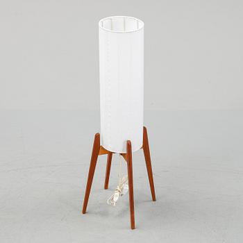 A Swedish teak and oak floor light, 1950's/60's.