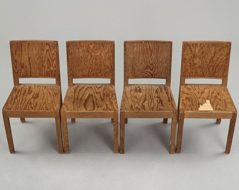 Axel Einar Hjorth, stolar, 4 st "Wärmdö", Nordiska Kompaniet 1930-tal.