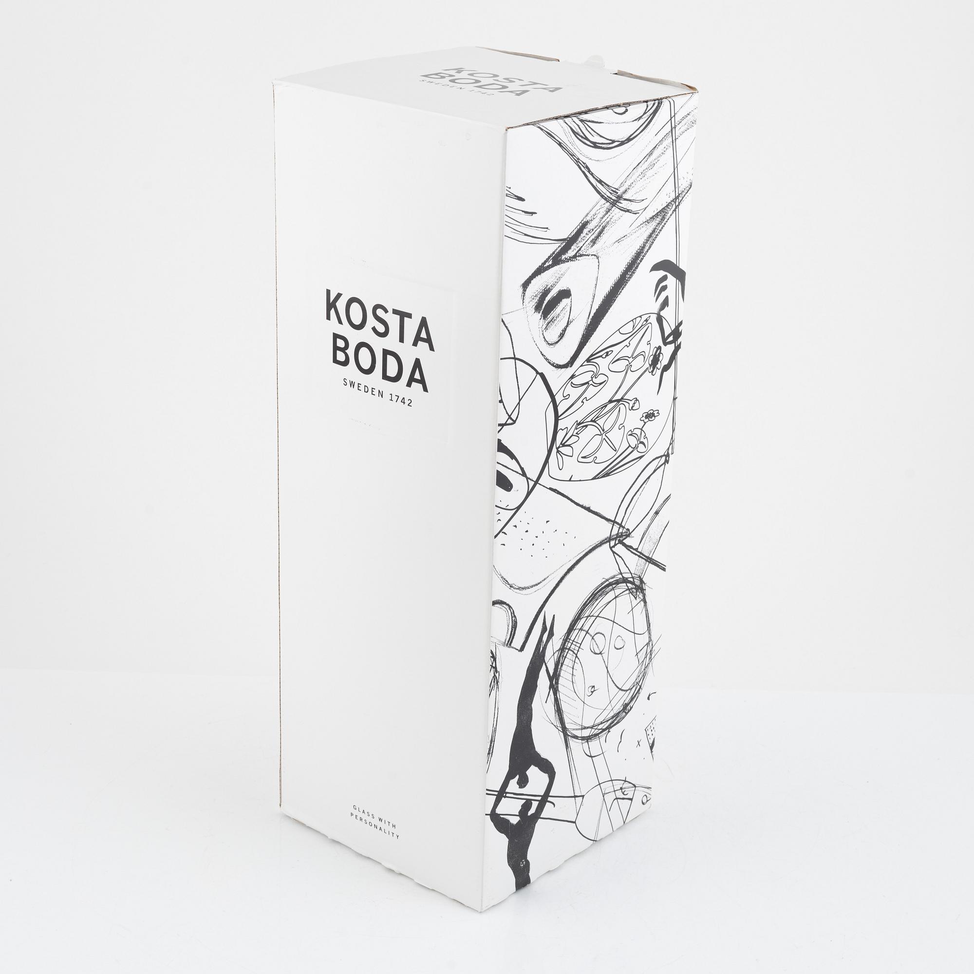 Ulrica Hydman-Vallien, an "Open Minds" vase, Jubilee edition, Kosta Boda, Sweden, 2016.