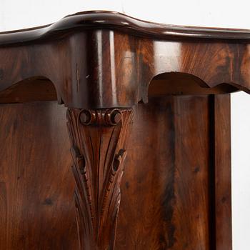 Spegel med konsolbord, rokokostil, 1800-talets andra hälft.