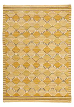 187. Barbro Nilsson, A CARPET, "Spättan gul", flat weave, ca 252 x 174 cm, signed AB MMF BN.