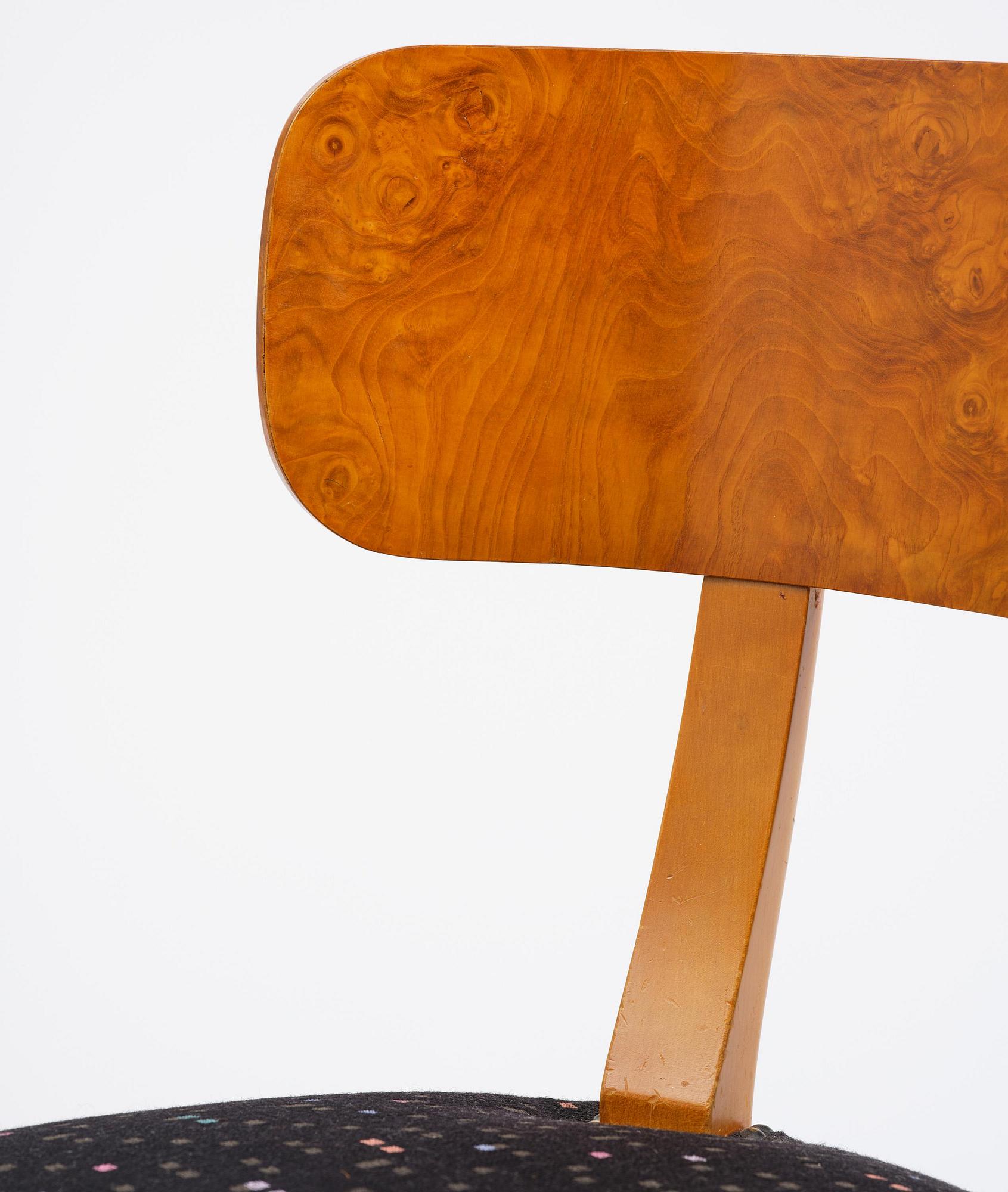 Axel Einar Hjorth, a five-piece "Birka" dining suite, Nordiska Kompaniet, Sweden, 1930s.