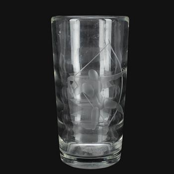 VAS, glas, Vicke Lindstrand, Orrefors. Signerad Of LS 1514 KR.