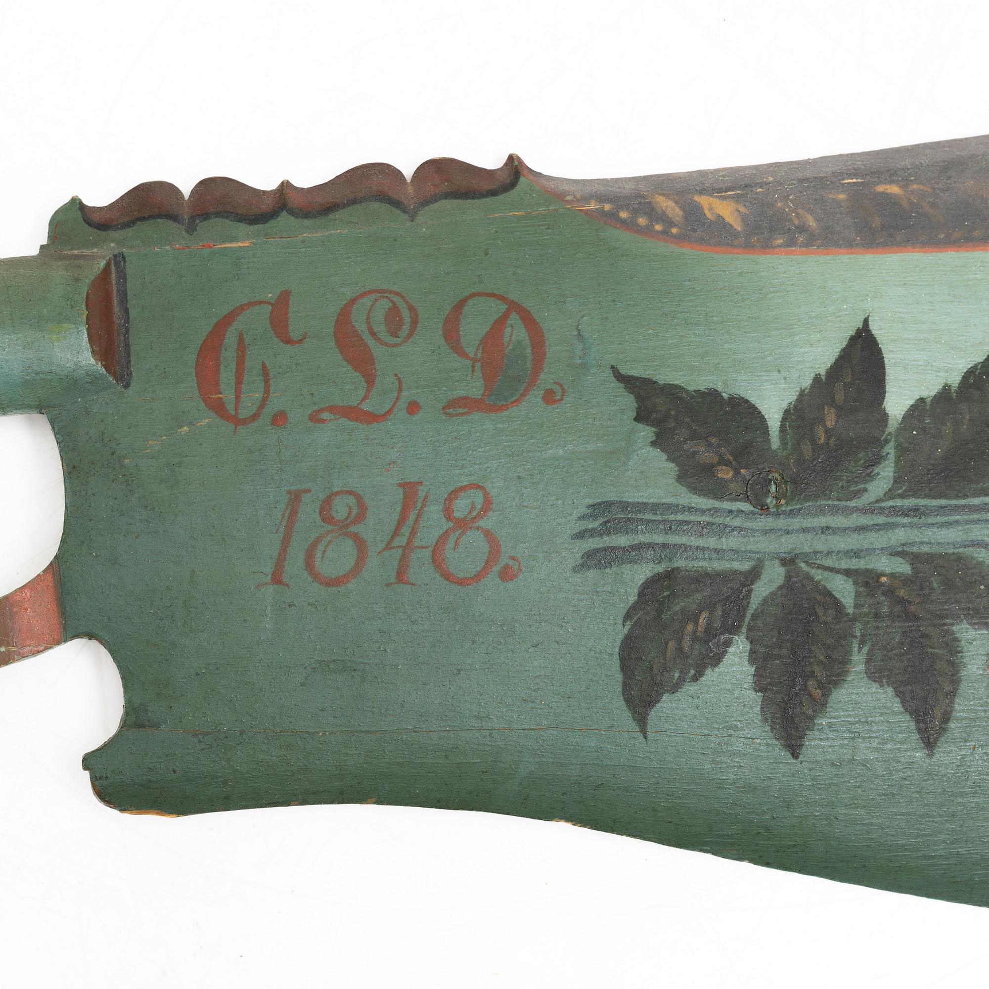 Skäkt knife, Norrala, Hälsingland, marked 1848.