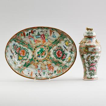FAT OCH LOCKURNA, porslin, Kanton, Kina, 1800-tal.