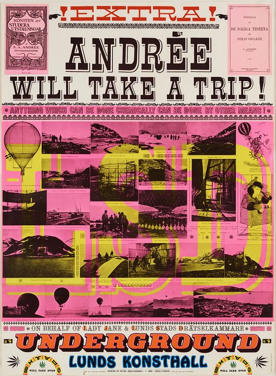 Sture Johannesson, "Andrée will take a trip Underground Lunds Konsthall".