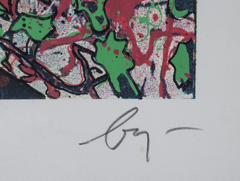ENRICO BAJ, färglitogafi, signerad och numrerad 28/250.
