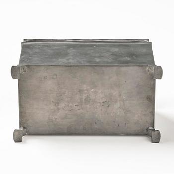 Nils Fougstedt, & Thorvald Alef, a pewter box model A 811, Firma Svenskt Tenn, Stockholm, 1929.