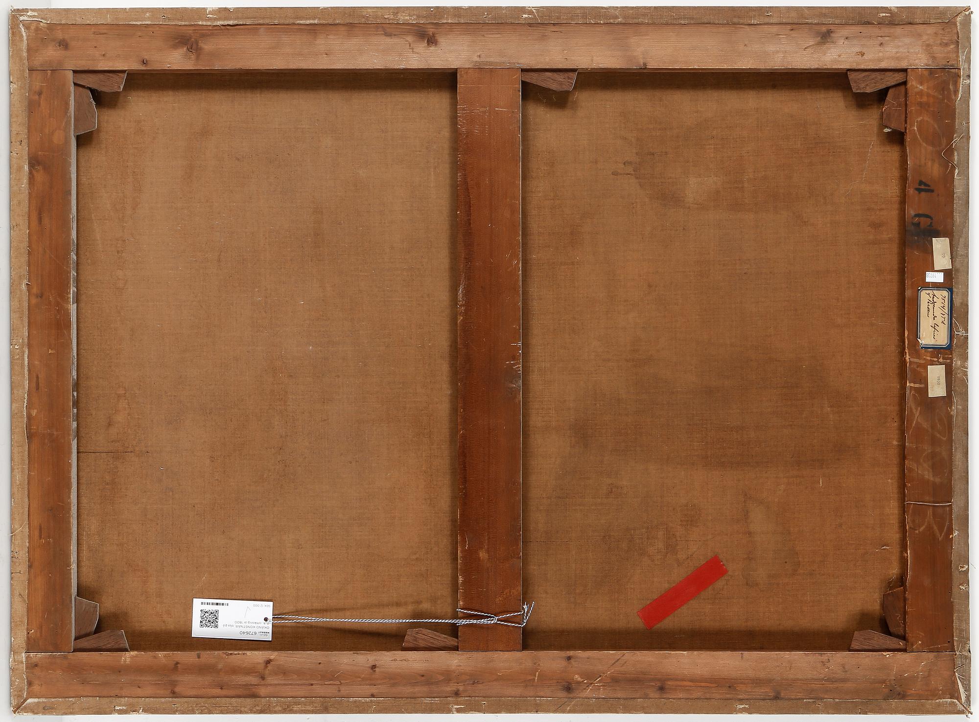 OKÄND KONSTNÄR, olja på duk, omkring år 1800.