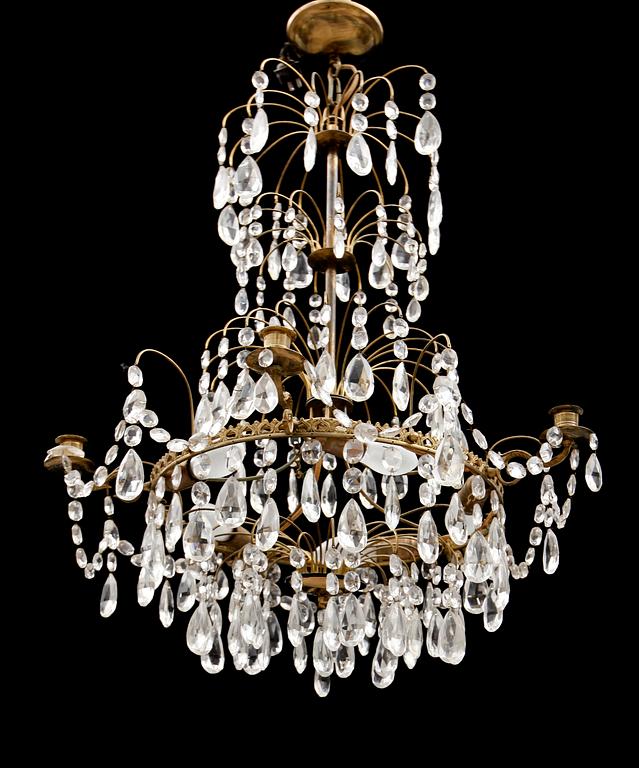 LJUSKRONA, gustaviansk stil, 1900-talets andra hälft. Höjd 67 cm.