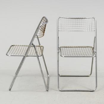 NILS GAMMELGAARD, five 'Ted Net' metal folding chairs from IKEA, 1970's/80's.