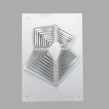 ARNE JONES, väggrelief, "Blossom", aluminium.
