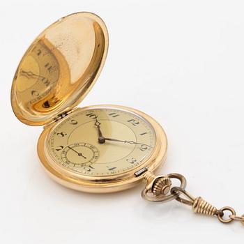 Pocket watch, hunter case, 50.5 mm, “Boliden Guld”, 14K.