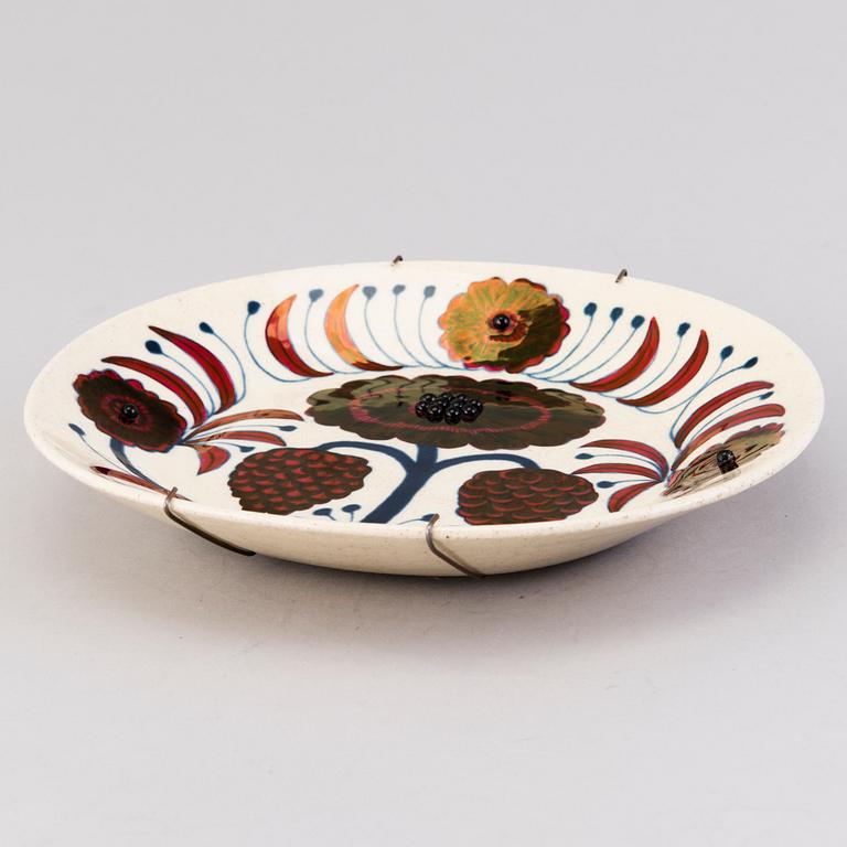 A BIRGER KAIPIAINEN TRAY, ceramic, 'Rose',  Arabia Art Made in Finland 1980, 1150/2000.