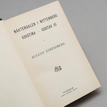 AUGUST STRINDBERGS SAMLADE VERK, 55 vol, Albert Bonniers förlag, Stockholm 1912-1919.
