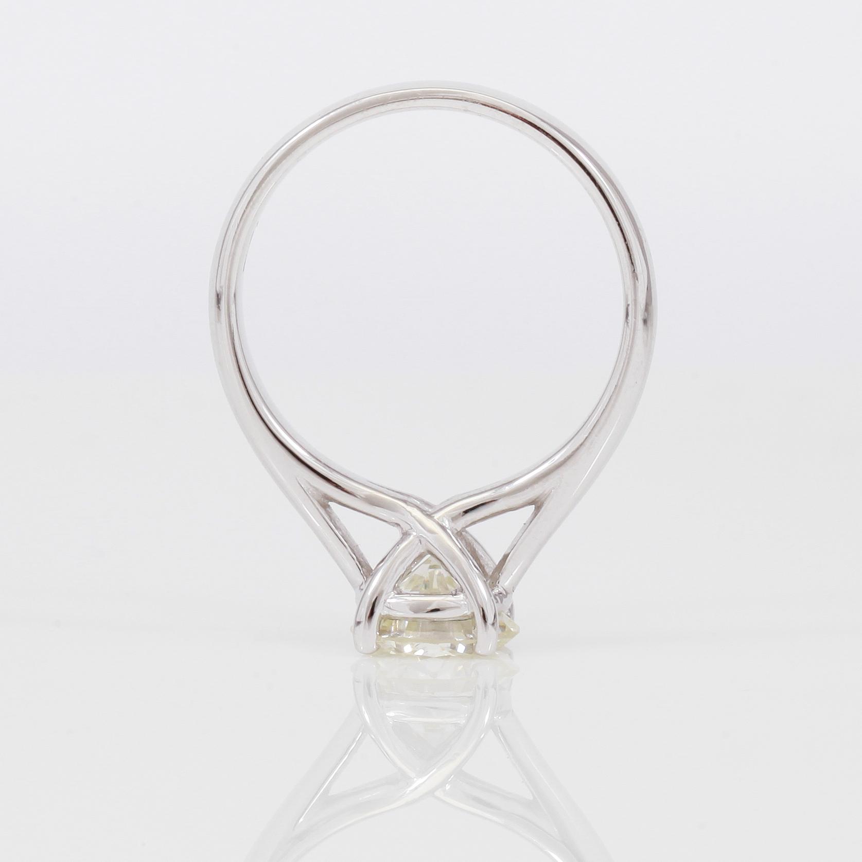 RING, solitär briljantslipad diamant 1.46 ct.