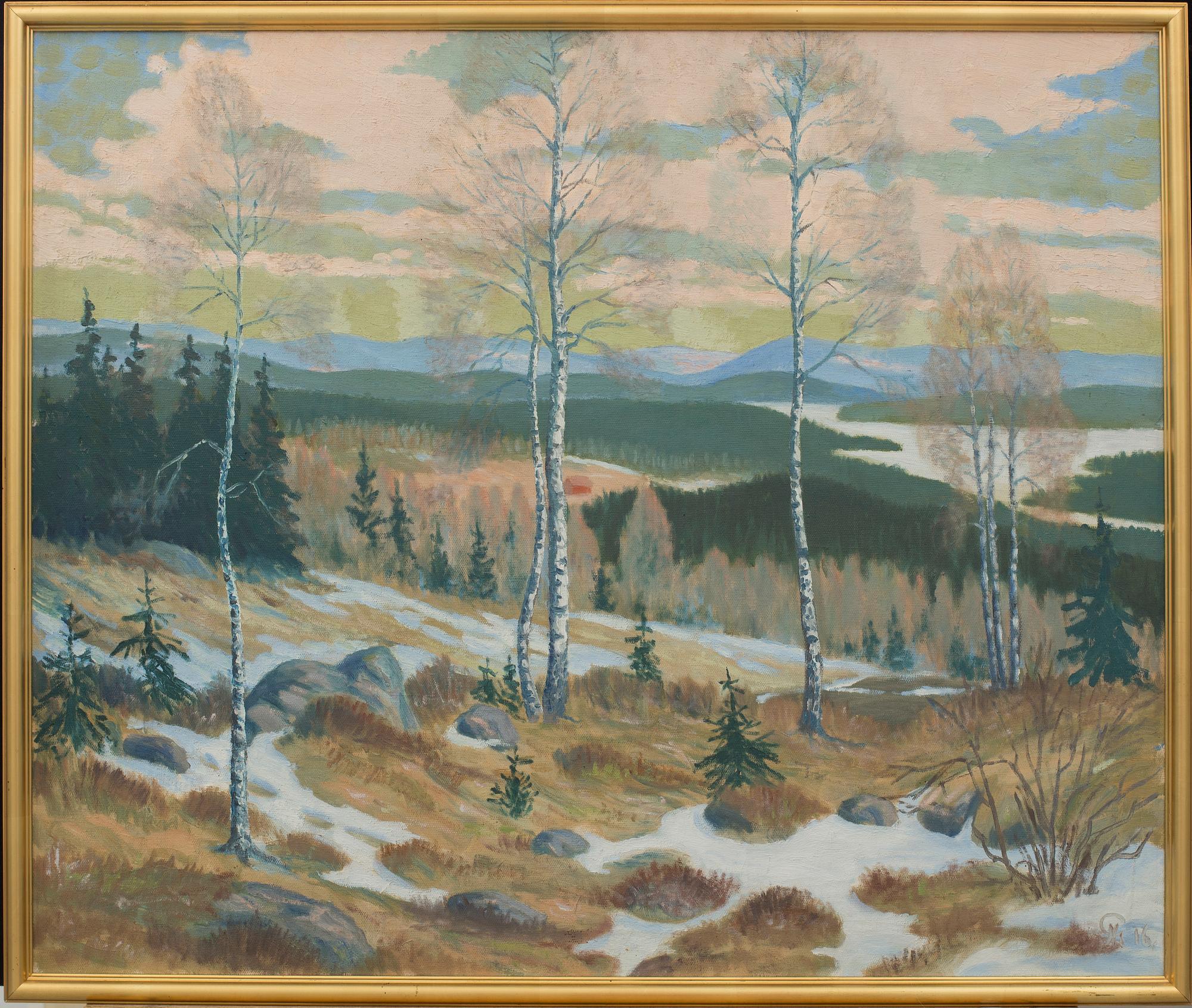 GÖSTA NYSTROEM, oil on canvas signed and dated 16.