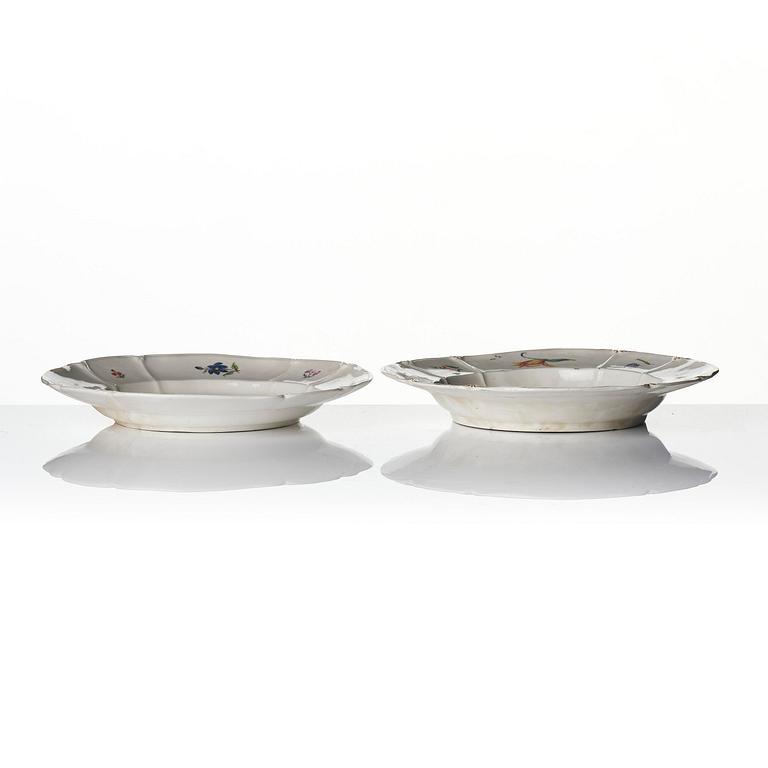 A set of two Nymphenburg plates, Germany, 18th century.