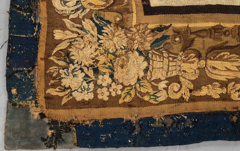 A tapestry, "Verdure", tapestry weave, ca 312-318 x 302-307 cm, Aubusson around 1700-first half of the 18th century.