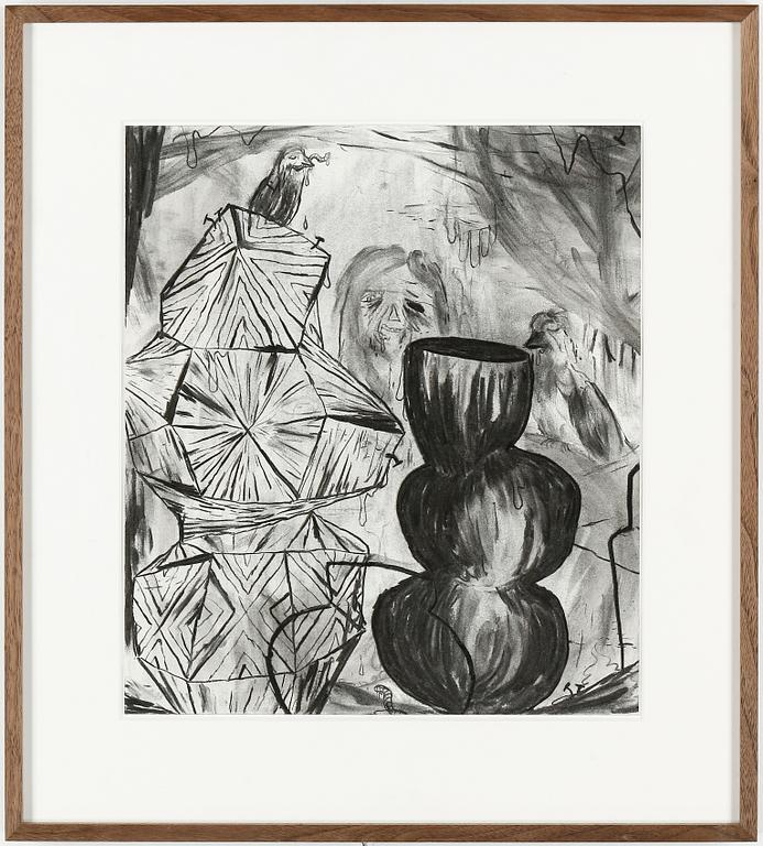 DANIEL JENSEN, "Crystaline", blyerts och kol på papper, 2011.