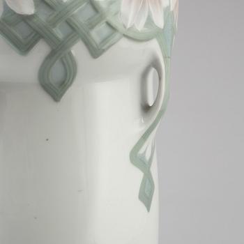 A Karl& Waldemar Lindström Art Nouveau porcelain floor vase, Rörstrand, early 20th century.