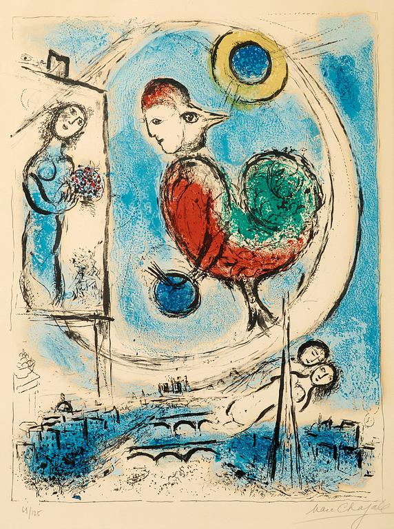 Marc Chagall, "Coq sur Paris".