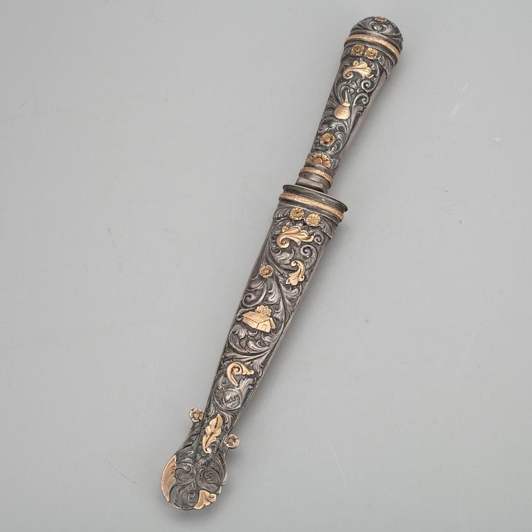 GAUCHOKNIV, silver, rostfritt stål. Argentina 1920/30-tal.